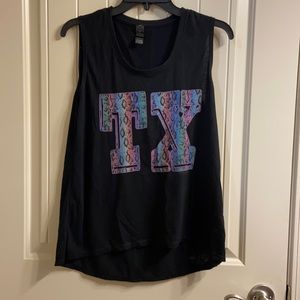 Black TX cheetah tank top